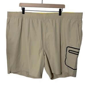 BONOBOS Fielder 7 Inch Inseam Mens XXXL Beige Athletic Shorts Outdoor Activewear